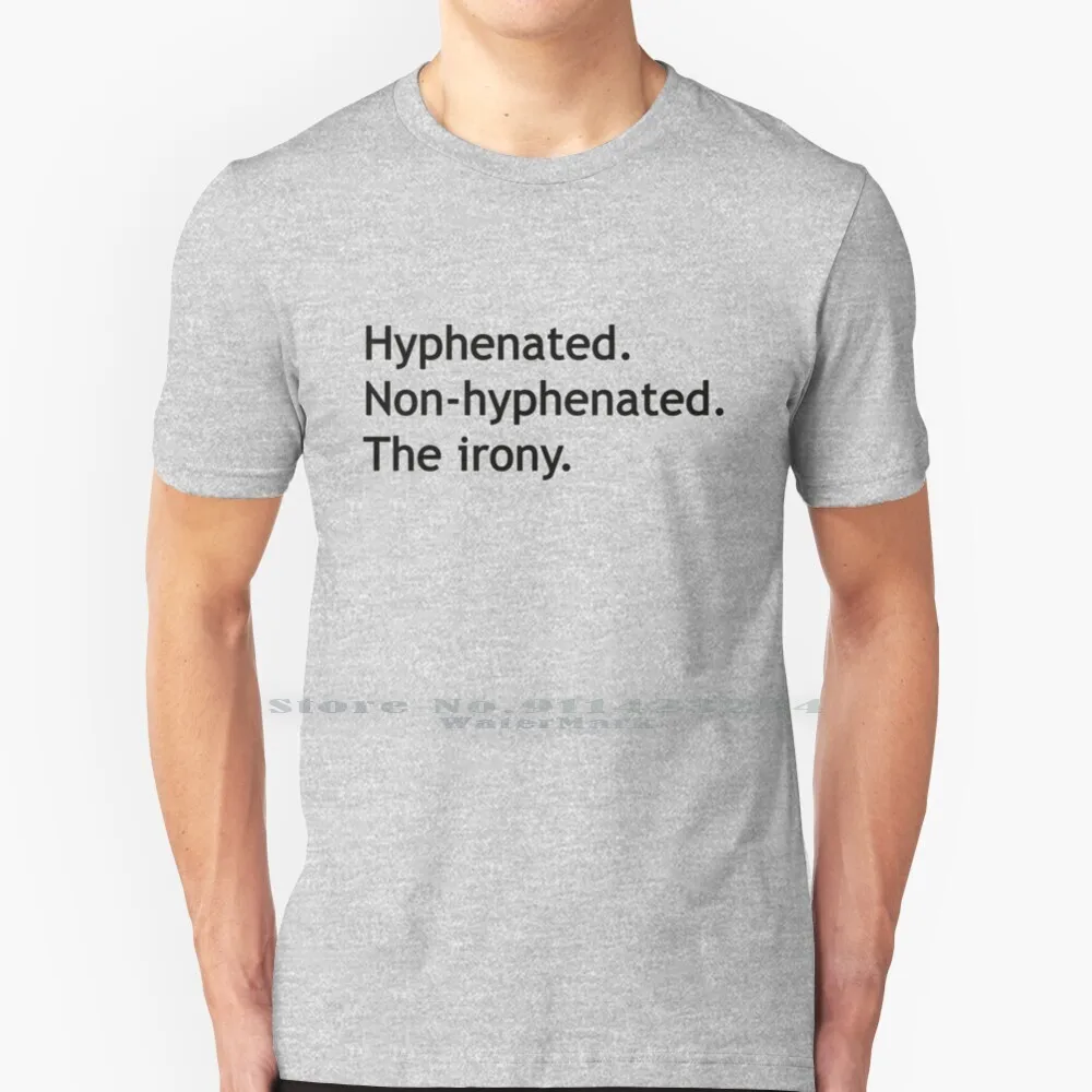 Hyphenated Non-Hyphenated. Ироны. Футболка из 100% чистого хлопка ридер записывающее