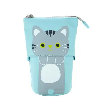 

1pc Telescopic Cartoon Pull-down Multifunctional Pencil Case School Bag Stationery Pencil Kawaii Zipper Bag Cat Supplies Gi J8J8