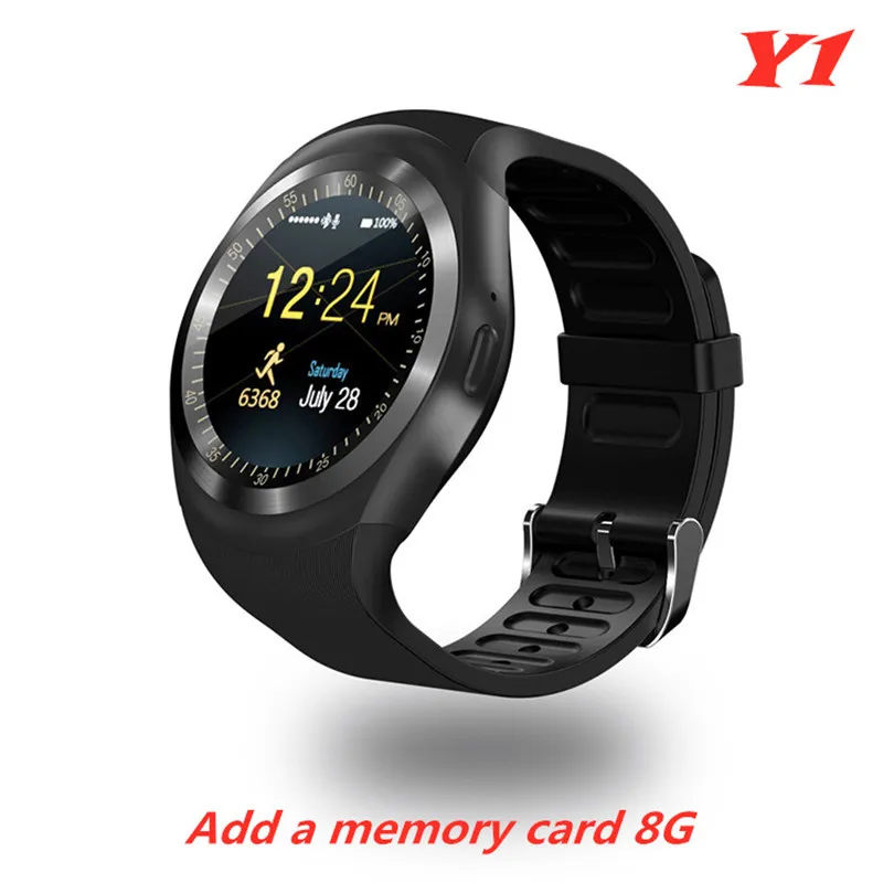 

Bluetooth Y1 Smart Bracelet Relogio Android SmartWatch Phone Call GSM Sim Remote Camera Information Display Sports Pedometer