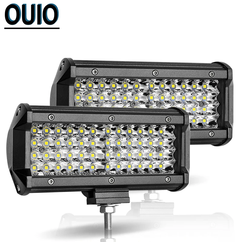 

40 LED Work Light Bar Offroad 7 Inch 144 Watt Led Driving Light Motorcycle Auto Lamp 12V 24V DRL Led Car Truck TractorTrailer
