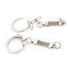 60x24mm 10pcs/lot Key Ring Key Chain Rhodium Bronze Colors Plated Lobster Clasps Keychain Keyrings Wholesale ► Photo 3/4