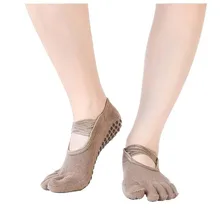 Новинка, хлопковые носки для йоги, Нескользящие, дышащие, невидимые, для йоги, носки с пятью пальцами, профессиональные, для дома, фитнеса, для ног и лодыжки, снимают
