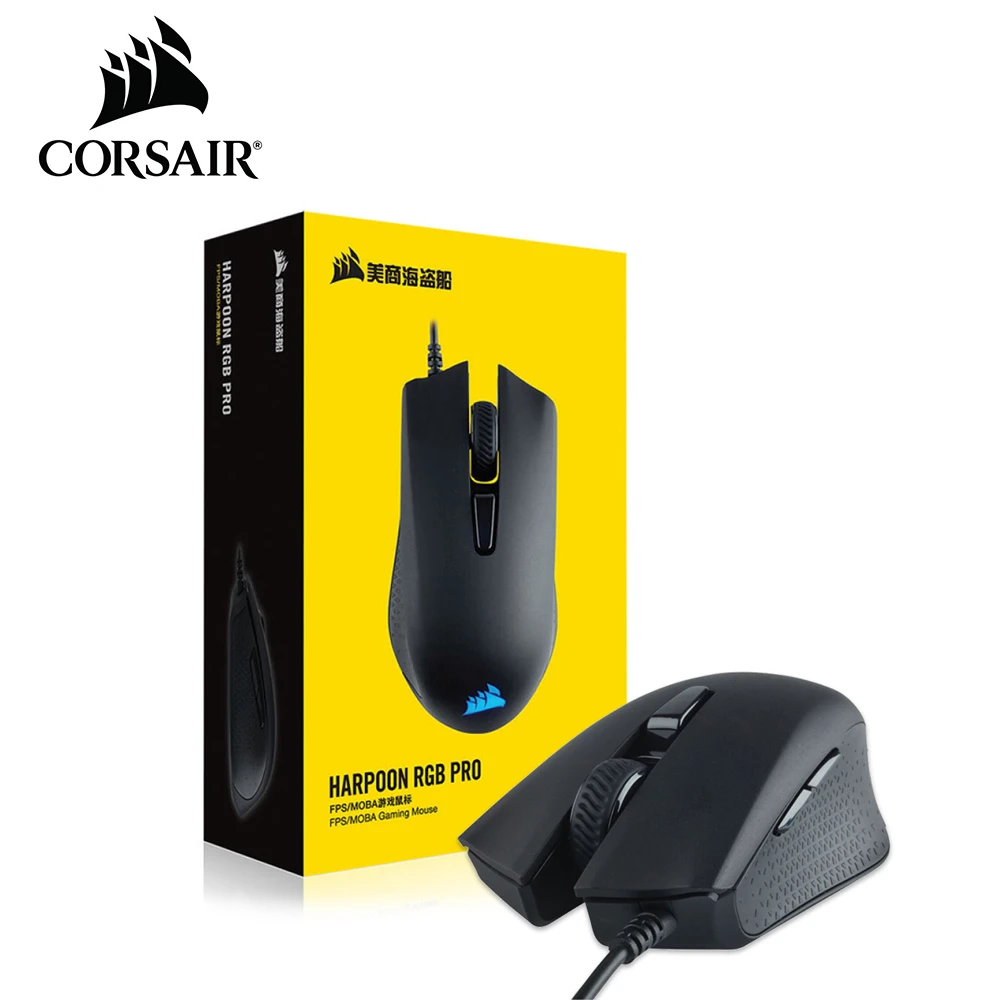 Corsair ポータブル光学式ゲーミングマウス 100 Dpi 光学センサー 6つのプログラム可能なボタン 黒 マウス Aliexpress
