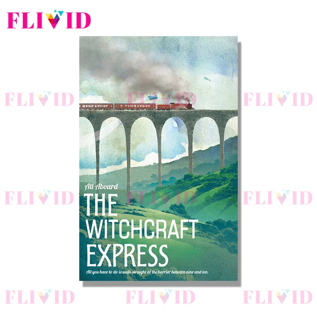 Famous Movie Witchcraft School Cartoon Scenery Nordic Poster Wall Art Canvas Painting Wall Pictures For Living Room Unframed D