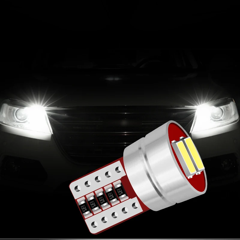 Комплект из 4 предметов T10 W5W Автомобильный светодиодный лампочка указателя поворота Canbus Авто Интерьер Купол Лампа для чтения, на танкетке, с боковой парковки Обратный фонарь стоп-сигнала 5W5 5630 2smd