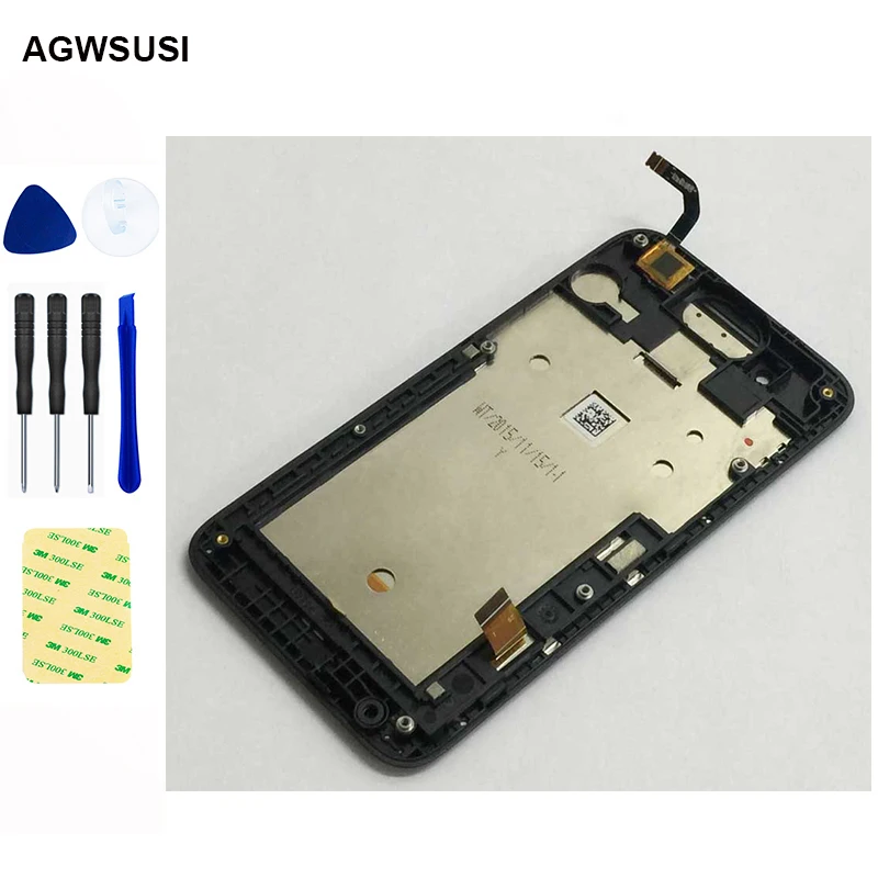 

For HTC Desire 210 4.5" LCD Display Panel Monitor + Touch Screen Digitizer Sensor Glass Assembly with Frame