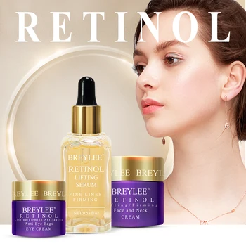

BREYLEE Retinol Skin Care Set Anti Aging Face Cream Facial Serum Eye Lotion Lifting Firming Moisturizing Fade Fine Lines Wrinkle