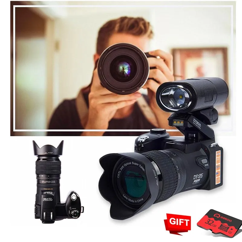 Цифровая камера PROTAX D7100 33MP FHD DSLR Полупрофессиональная 24x телефото и