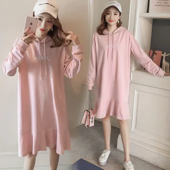 

Pregnant Women Hoodie Women's Spring And Autumn Mid-length Fashion Loose Nursing Pregnancy Maternity Clothes Autumn Clothing Top