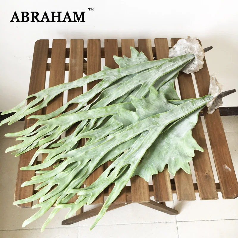 

75cm Hanging Plant Tropical Artificial Staghorn Fern Fake Fern Grass Leaf Rattan Plastic Antlers Vine For Home Garden Xmas Decor
