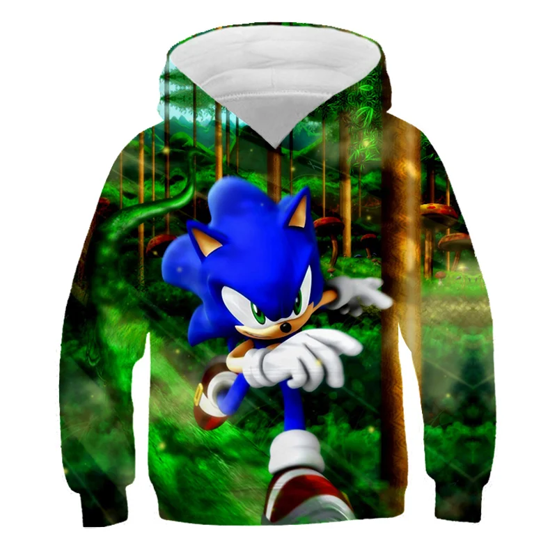 Костюм Ежика Sonic крутая 3D детская толстовка семейная рубашка для девочек