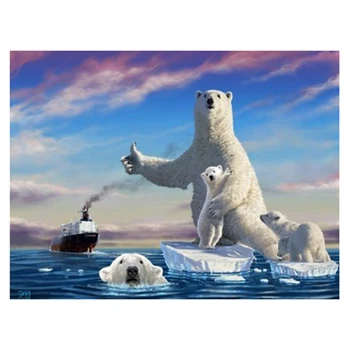 

Diamond Embroidery Animal Polar Bear Full Drilling Diamond Painting Cross Stitch Picture Home Decoration