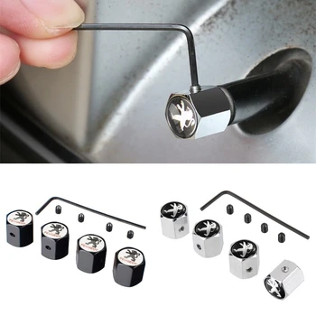 

4pcs Car Tire Valve Caps for Peugeot Logo 308 408 508 205 206 208 3008 2008 4008 5008 103 106 307 406 407 107 207 301 Decoration
