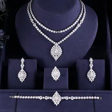 Jankelly Горячая Африканский 4 шт наборы свадебных ювелирных изделий Модный комплект ювелирных изделий «Дубай» для женщин Свадебные аксессуары для вечеринки дизайн