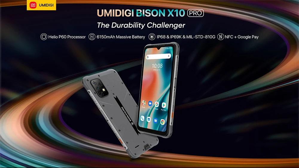 best pocophone for gaming UMIDIGI BISON X10 Pro Phone 20MP 4GB/6GB 128GB 6150mAh Fingerprint ID 6.53" Android 11 P60 Octa Core OTG NFC PTT 4G Smartphone best poco phone for pubg