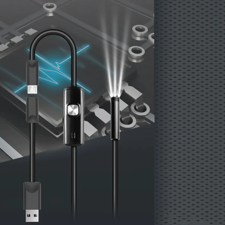 5 м 3 м 2 м 7 мм инспекционная бороскоп камера эндоскоп камера Гибкая IP67 Водонепроницаемый для Android ПК ноутбук 6 светодиодов регулируемый