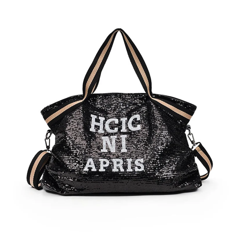 

Sequin Women Bags Female Large Capacity Top-handle Bags Appliques Lady's Handbags National Casual Tote Girl Messenger Bags