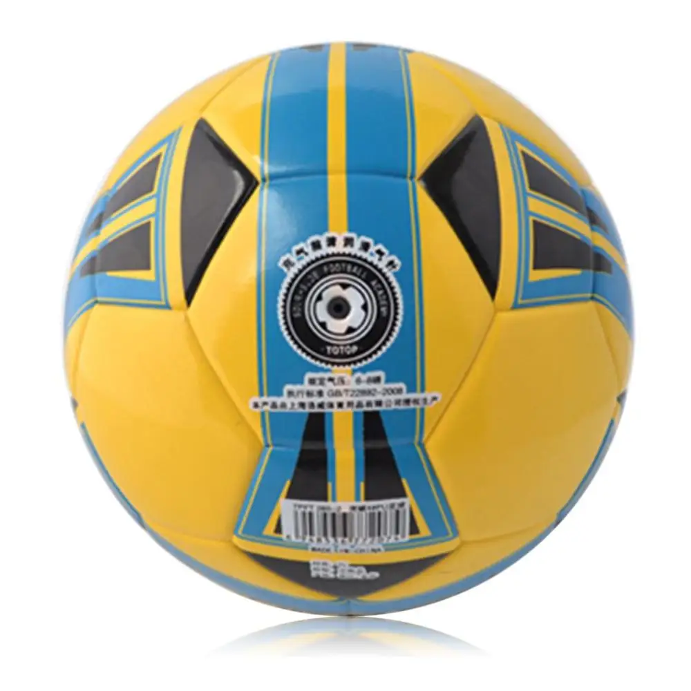 yellow blue PTOTOP Профессиональный PU Детский Молодежный студенческий стандартный размер Противоскользящий матч обучение для практики, соревнований футбольный мяч - Цвет: yellow blue