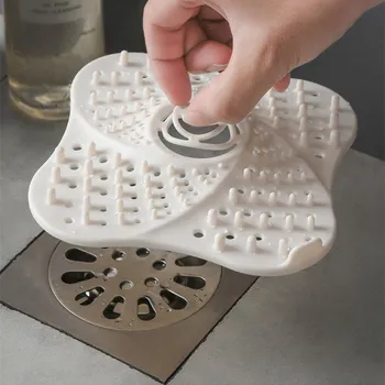 

1PC Bathroom Sink Filter Hair Catcher Stopper Anti-blocking Kitchen Sink Strainer Drain Cover Bathtub Shower Drain Hole Filter