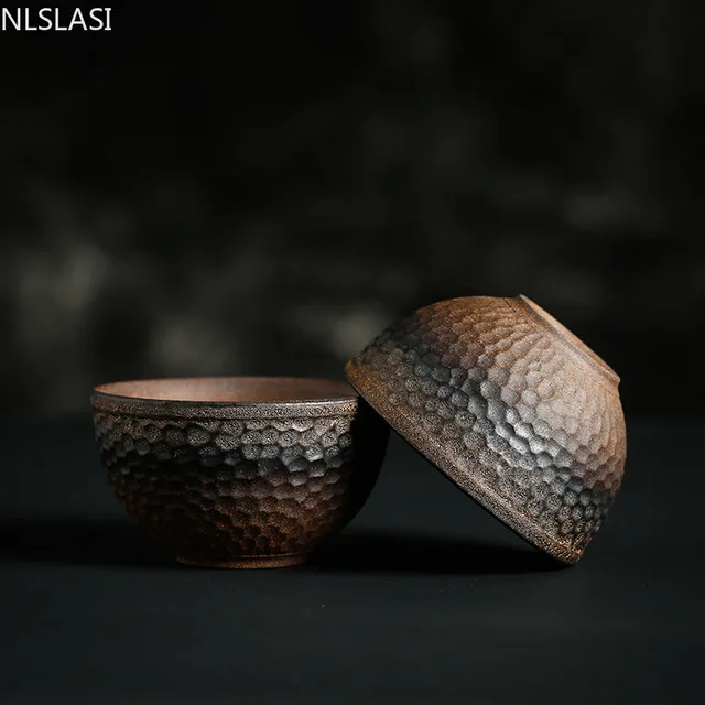 Vintage handmade ceramic teacup Japanese Style Retro Tea Cup stoneware tea set Home tea bowl Master Cup 1
