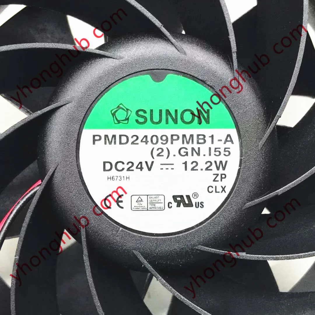 92x92x38mm ventilador de refrigeração do servidor de 2 fios