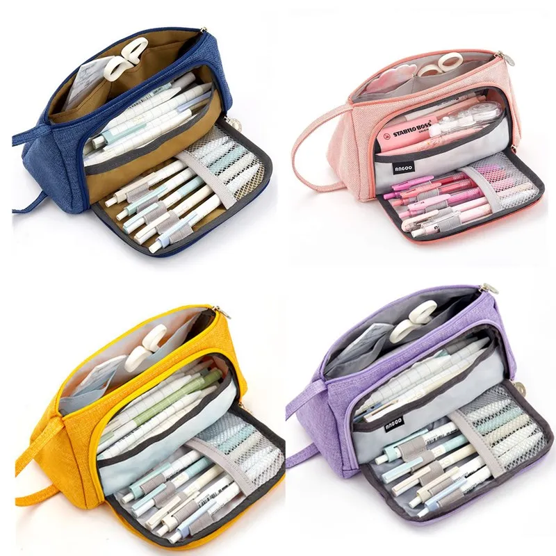 Big Kawaii Pencil Case Quality Large Capacity Pencilcase School Pen Case Supplies Pencil Bag School Box Pencils Pouch Stationery
