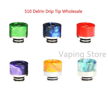 

10PCS Wholesale Uwell Valyrian II V2/Taifun GT4 GT IV/GT3 GT III 510 Drip Tip Delrin Wide Bore Mouthpiece with SS Base