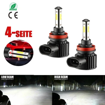 

iSincer H7 H8 H9 H11 LED 4-Sides Car Haedlight 9005 9006 6500K Auto Fog Light 12V LED Bulb 60W 12000LM