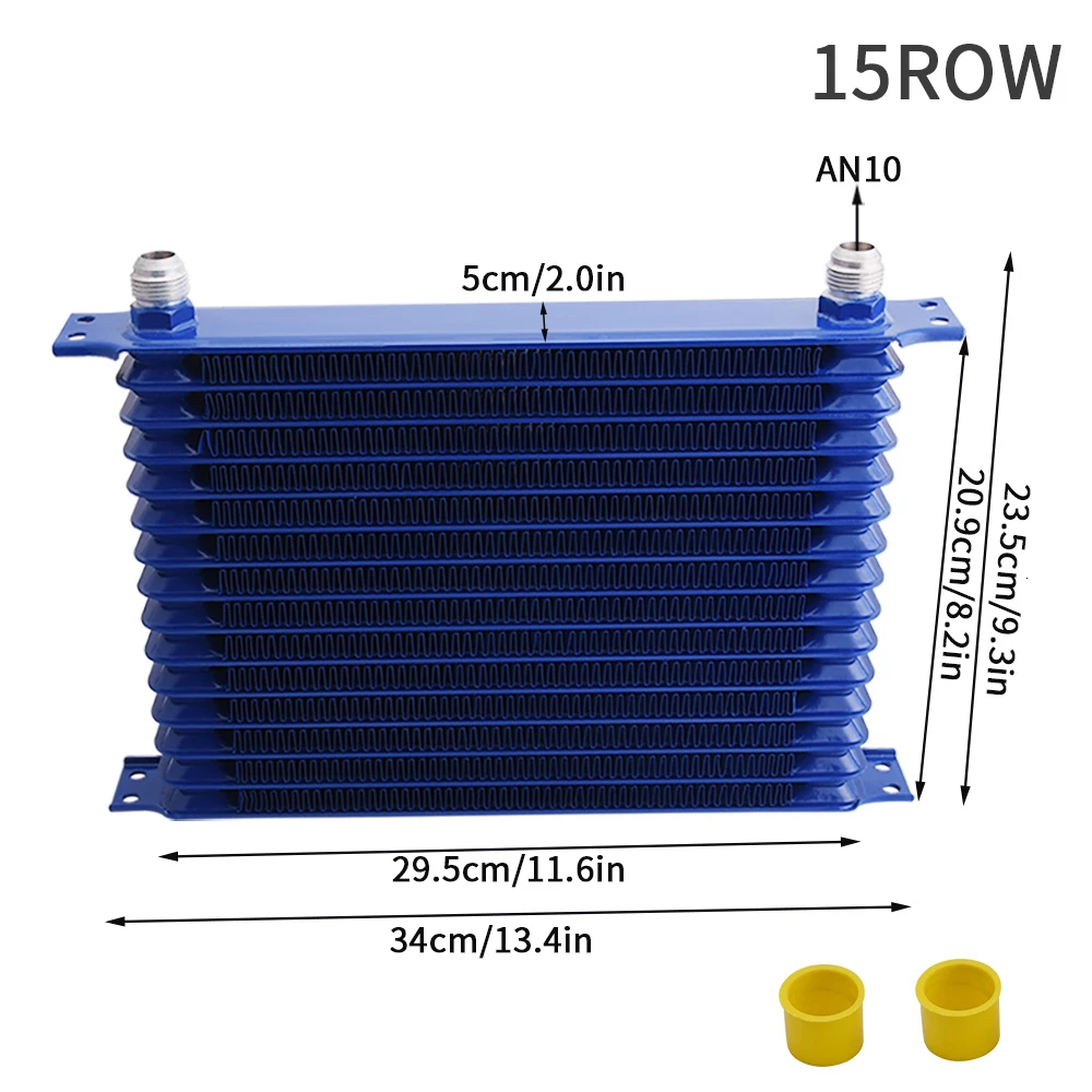 SPEEDWOW Универсальный Масляный радиатор AN10 15ROW алюминиевый сплав двигатель трансмиссия масляный радиатор комплект