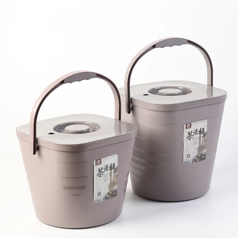 

Tea Jar Tea Bucket Kung Fu Tea Set Plastic Tea Leaf Bucket with Lid Tea Leaf Bucket Drain Bucket Tea Ceremony Accessories