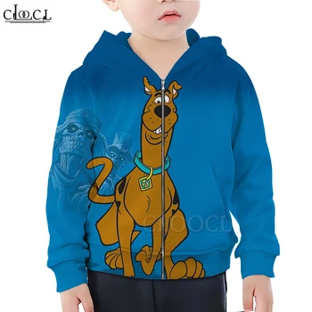 

CLOOCL Newest Cartoon Anime Scooby Doo Zipper Hoodies Boy Girl 3D Print Long Sleeve Zipper Hooded Casual Naughty Family Tops