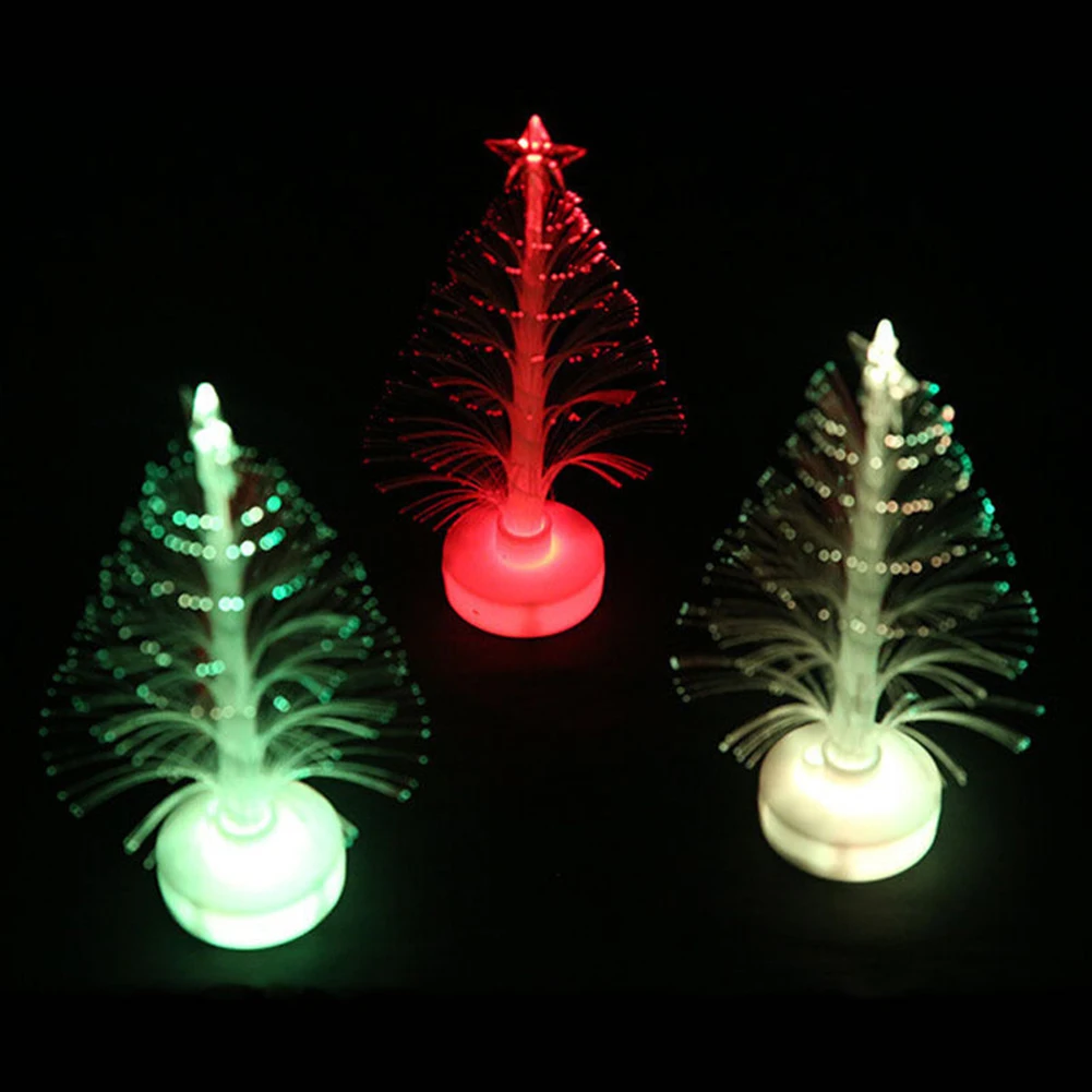 2020 в виде бабочек, новинка, 12 см рождественские светящиеся Xmas Tree Цвет меняющийся светодиодный ночной Светильник Творческий дом украшения с