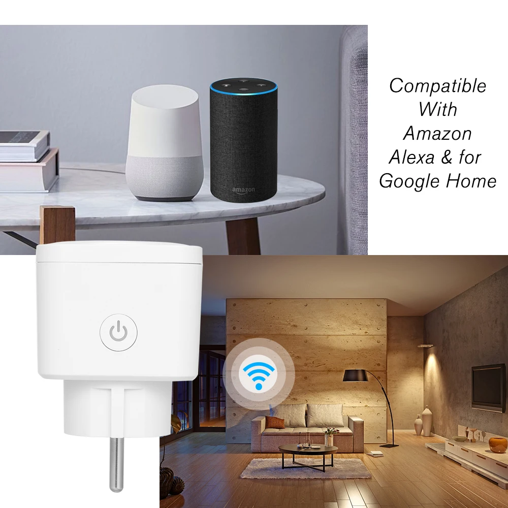 ЕС Тип E Разъем Smart WiFi разъем питания беспроводной пульт дистанционного управления Разъем зарядки адаптер для Amazon Alexa и Google Home IFTTT