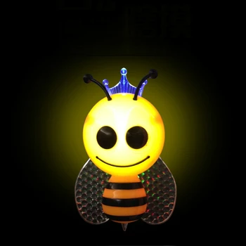 

Exquisite Bee Insect Cartoon Led Small Night Light Sensor Control Induction Energy-saving Decoration For Children Baby Bedroom