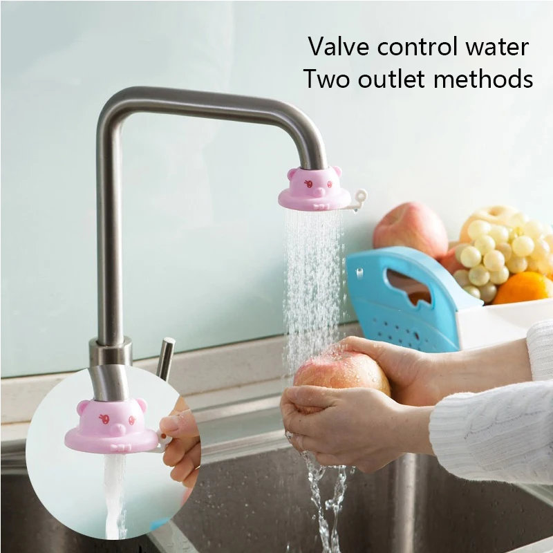 1PC Wholesale Splash Shower Bathroom Faucet Shower Head Nozzle Faucet Kitchen Tap Water Saving Device Cartoon faucet filter