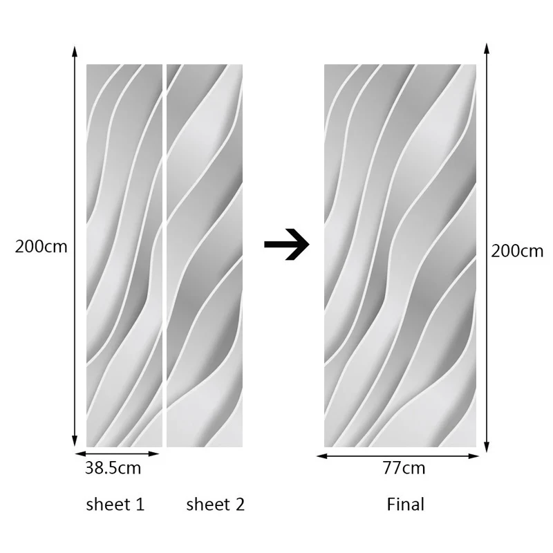 Современные 3D абстрактные геометрические полосатые наклейки на двери, Настенные обои для гостиной, кухни, декоративные обои, ПВХ водонепроницаемые наклейки на стены