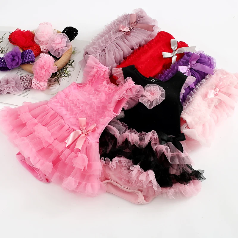Girls Dress Baby Girl Dress Ruffles Lace Short Sleeve Summer Baby Girl Dress Princess Party Dresses