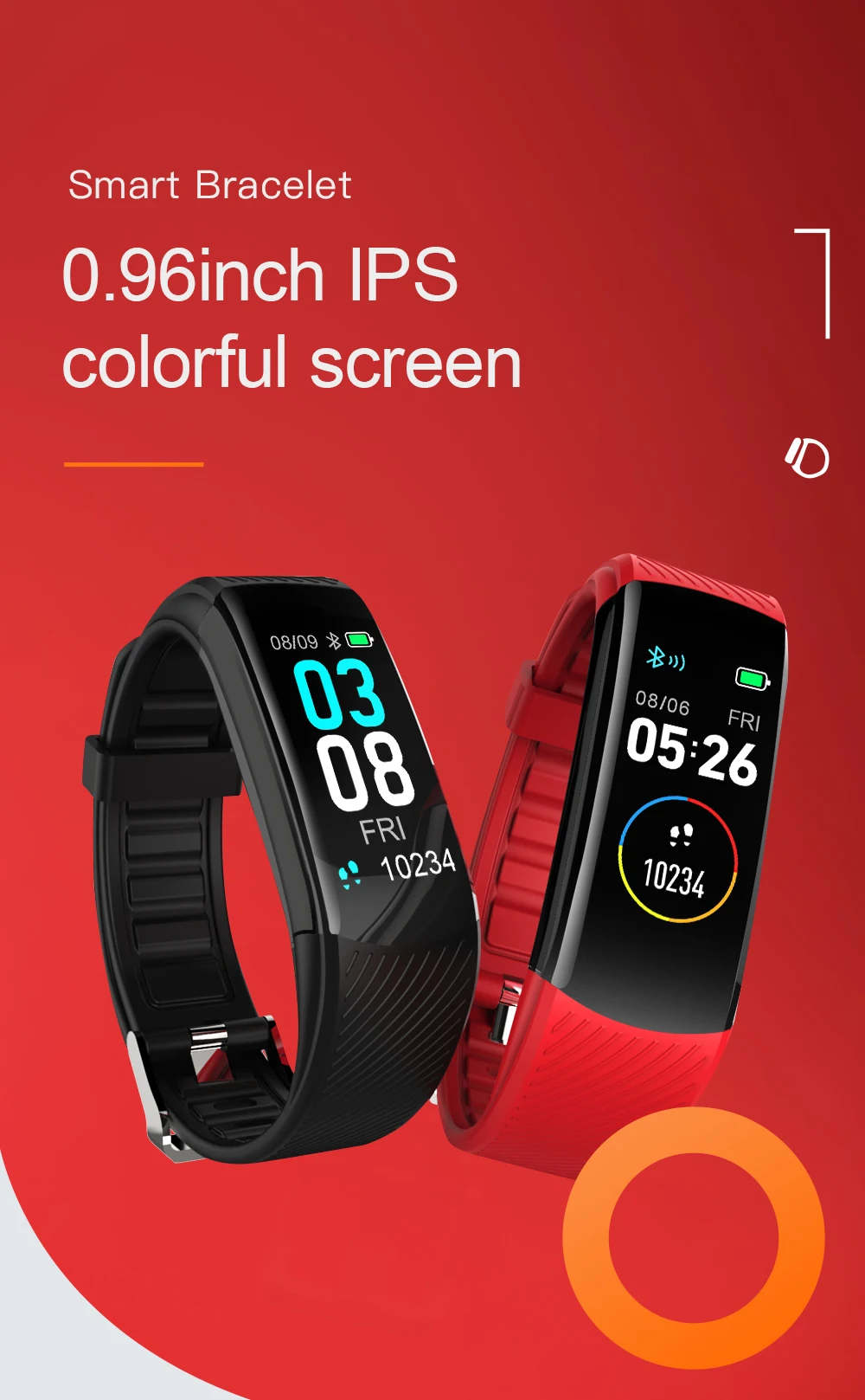 NEW Smart Bracelet Color Screen Heart Rate Step Counter Smart Watch Heart Rate Detection Blood Pressure Monitoring For Men Women