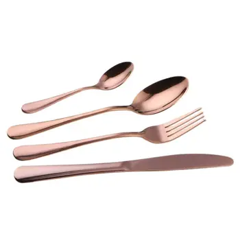 

Stainless Steel Cutlery Set Teaspoon Dinner Fork Knife Western Tableware Dinnerware Kitchen Tools