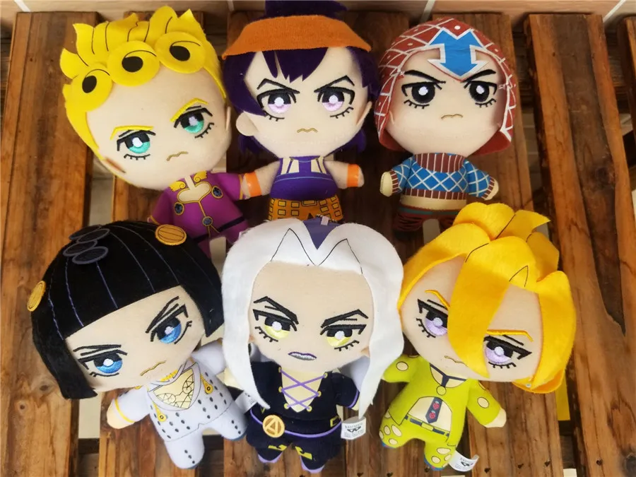 일본 애니메이션 JoJos Bizarre Adventure 골든 윈드 플러시 Giorno Narancia Buccellati 6-NEW 세트