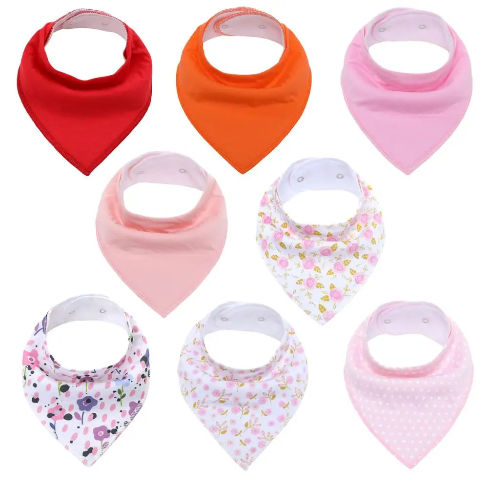 

8Pcs Baby Bandana Drool Bibs Unisex Bibs Gift Set for Drooling and Teething Organic Cotton Soft & Absorbent Hypoallergenic Bibs