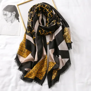 

2019 Ladies New Fashion Cotton Viscose Shawl Scarf Autumn Winter Muffler Headband Foulard Sjaal Wrap Hijab Scarves 180*100cm