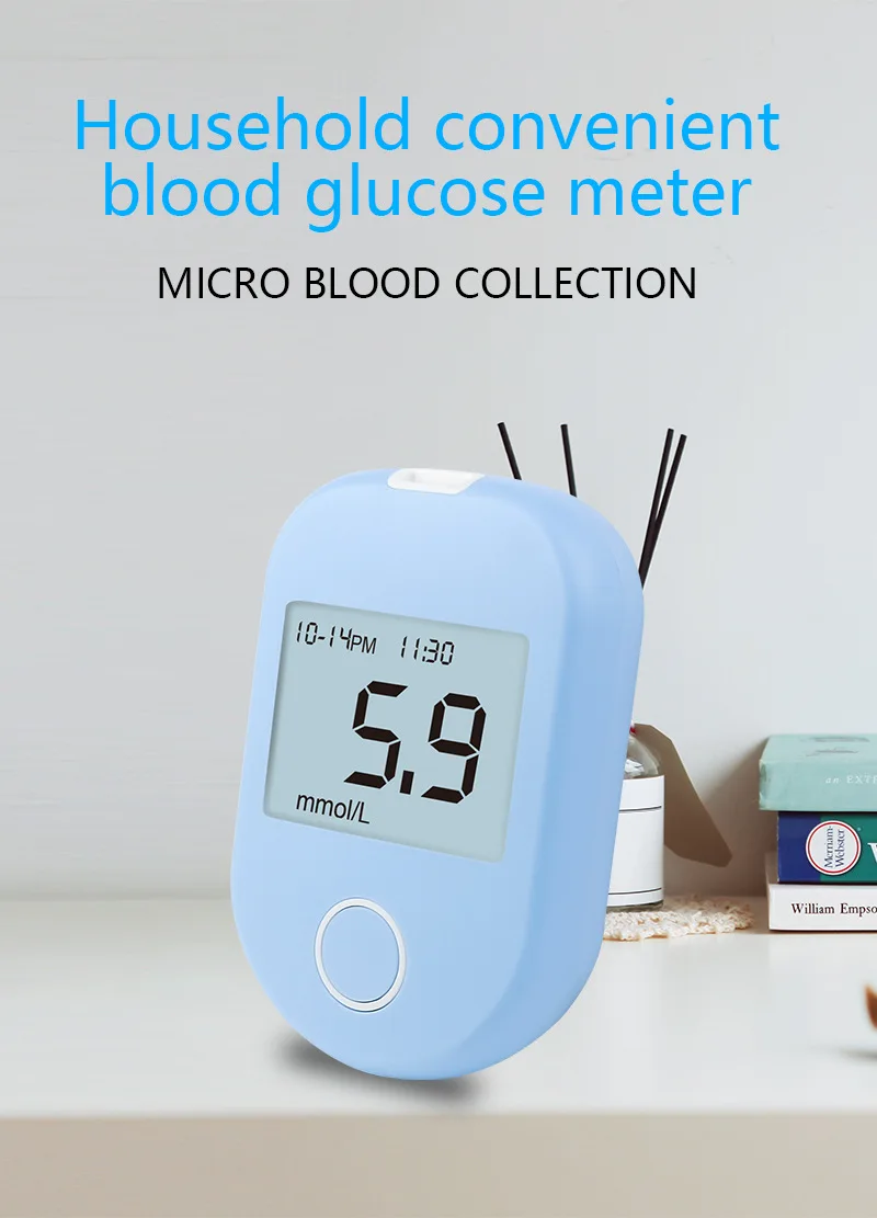 Глюкометр для измерения уровня сахара в крови глюкометр для глюкометра для диабетиков 50 тест-полосок ланцетов мг/дл ммоль/л