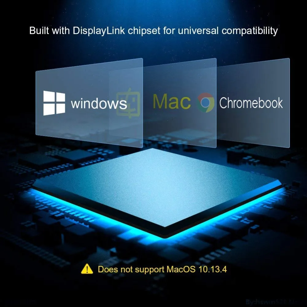 [Сертифицировано Intel] Thunderbolt 3 USB-C Dual 4 k@ 60Hz док-станция видео дисплей USB-C питание до 60 Вт для MacBook Pro