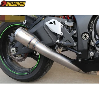 Titanium Alloy Motorcycle Exhaust Muffler Slip-on Link PIpe for ZX10R ZX-10R 10-20 Motorbike Muffler Exhaust Escape Middle Pipe