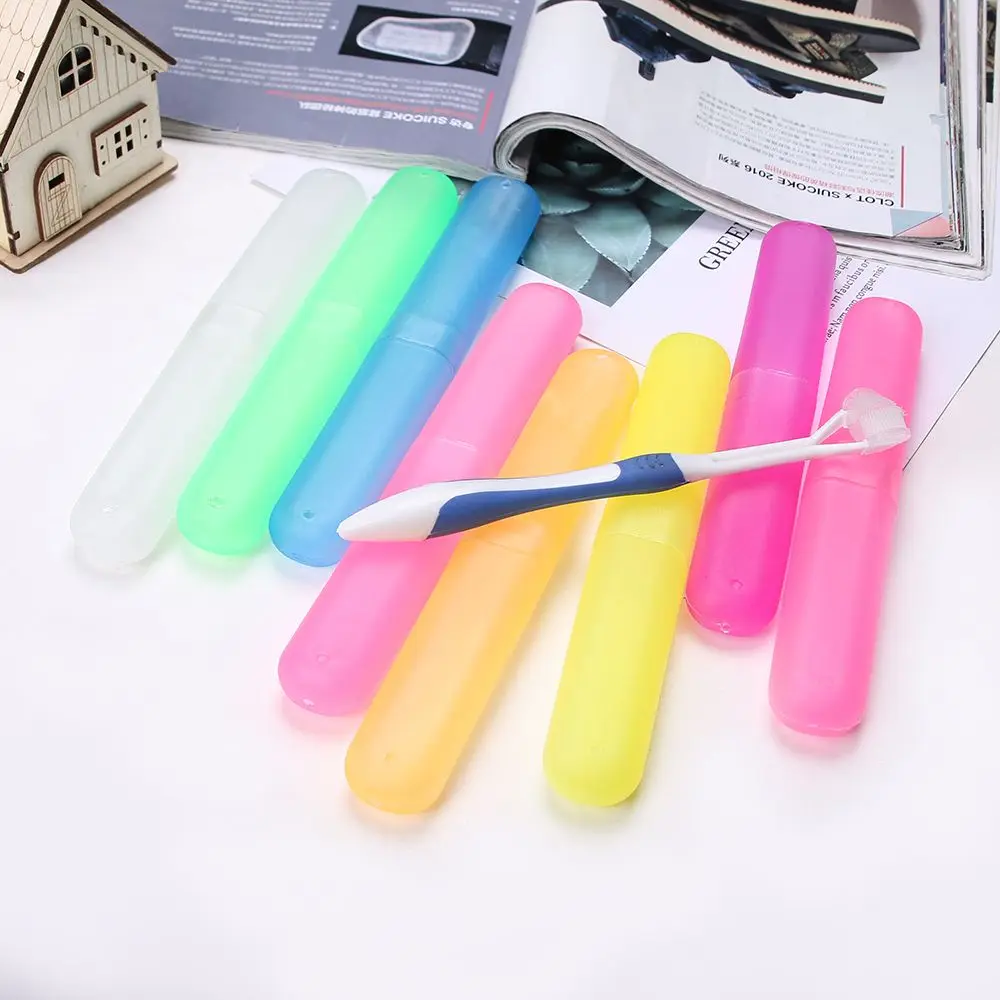 Toothbrush Holder 1 Pc Portable Toothbrush Holder Case Box Tube Cover Dust-proof Travel Hiking Camping Toothbrush Protect Holder Case Pencil Box