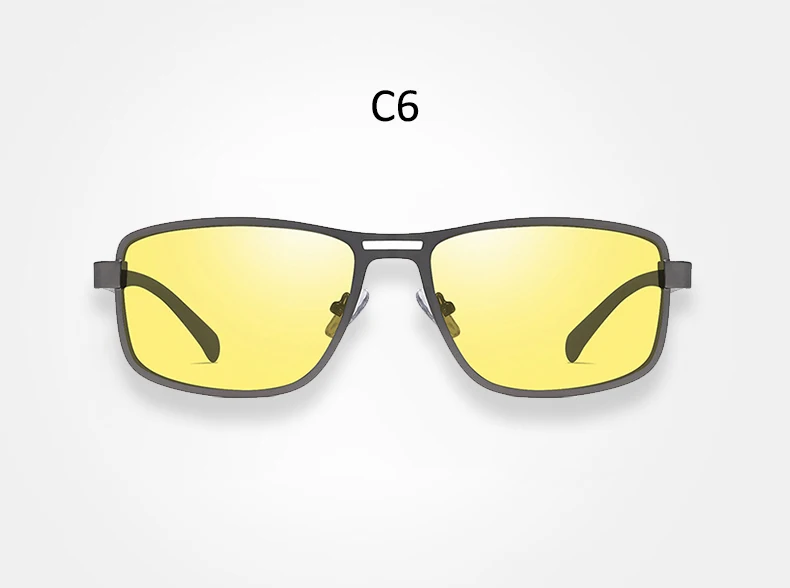 HBK, Модные поляризованные солнцезащитные очки TR90, мужские прямоугольные солнцезащитные очки для ночного видения, очки для вождения, рыбалки, UV400