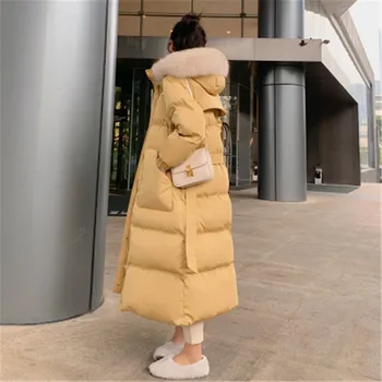

2020 New Winter Jackets for Women Casual Hooded Warm Large Fur Collar Long Parkas Women's Winter Coats Female Overcoats m18