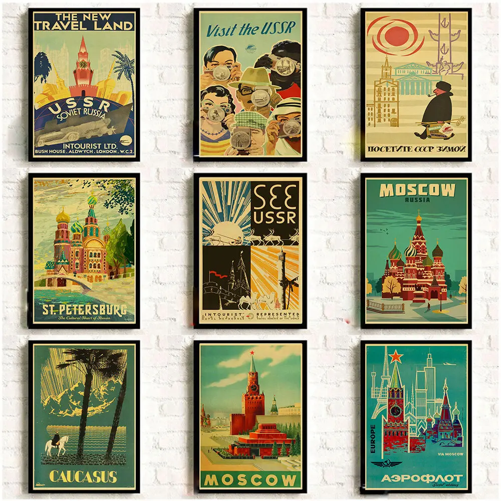 

Vintage Crimea Peninsula Soviet Union USSR Travel Landscape View Communism Poster Wall Art Home Room Retro Decor Posters