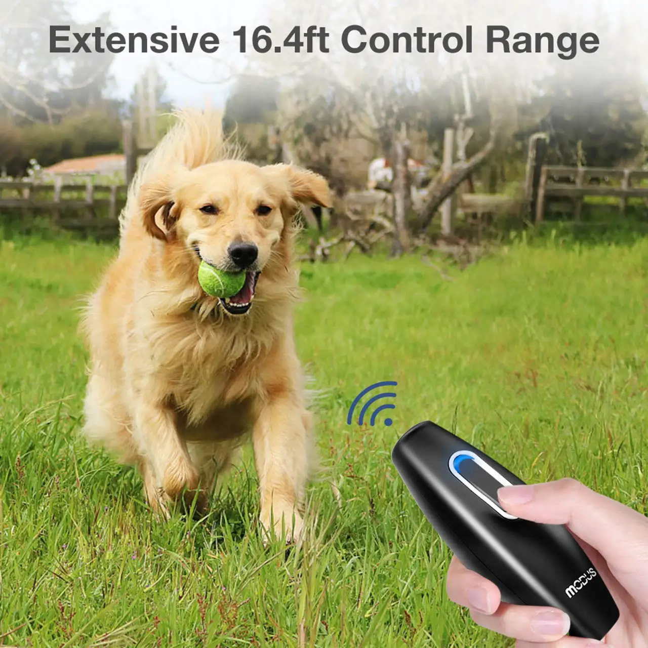 MODUS Anti Barking Device, 2-in-1 Dog Training Tool, Ft